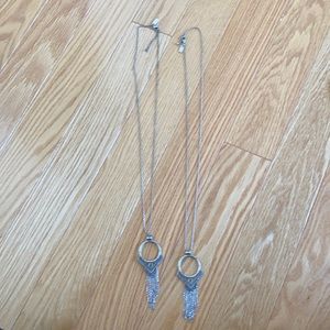 American eagle circular pendant necklaces x2